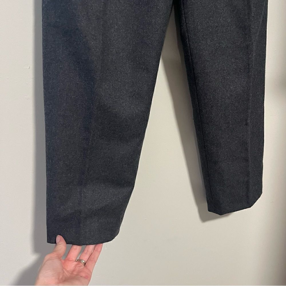 Valentino Wool Pleated Charcoal Gray Dress Slacks - Picture 6 of 12